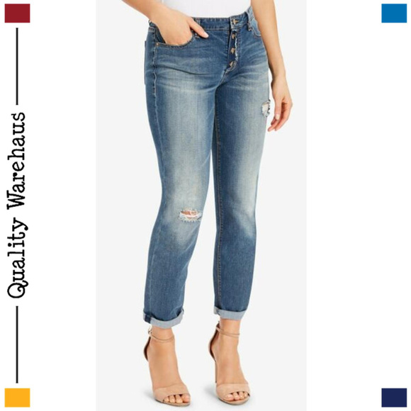 Vintage America Denim - VA Button Fly Ripped Bestie Distress Jeans 2 26x28